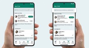 WhatsApp username feature interface showing handle search instead of phone number